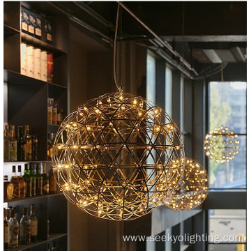 Chrome Firework LED Chandelier Spark Ball Pendant Lamp